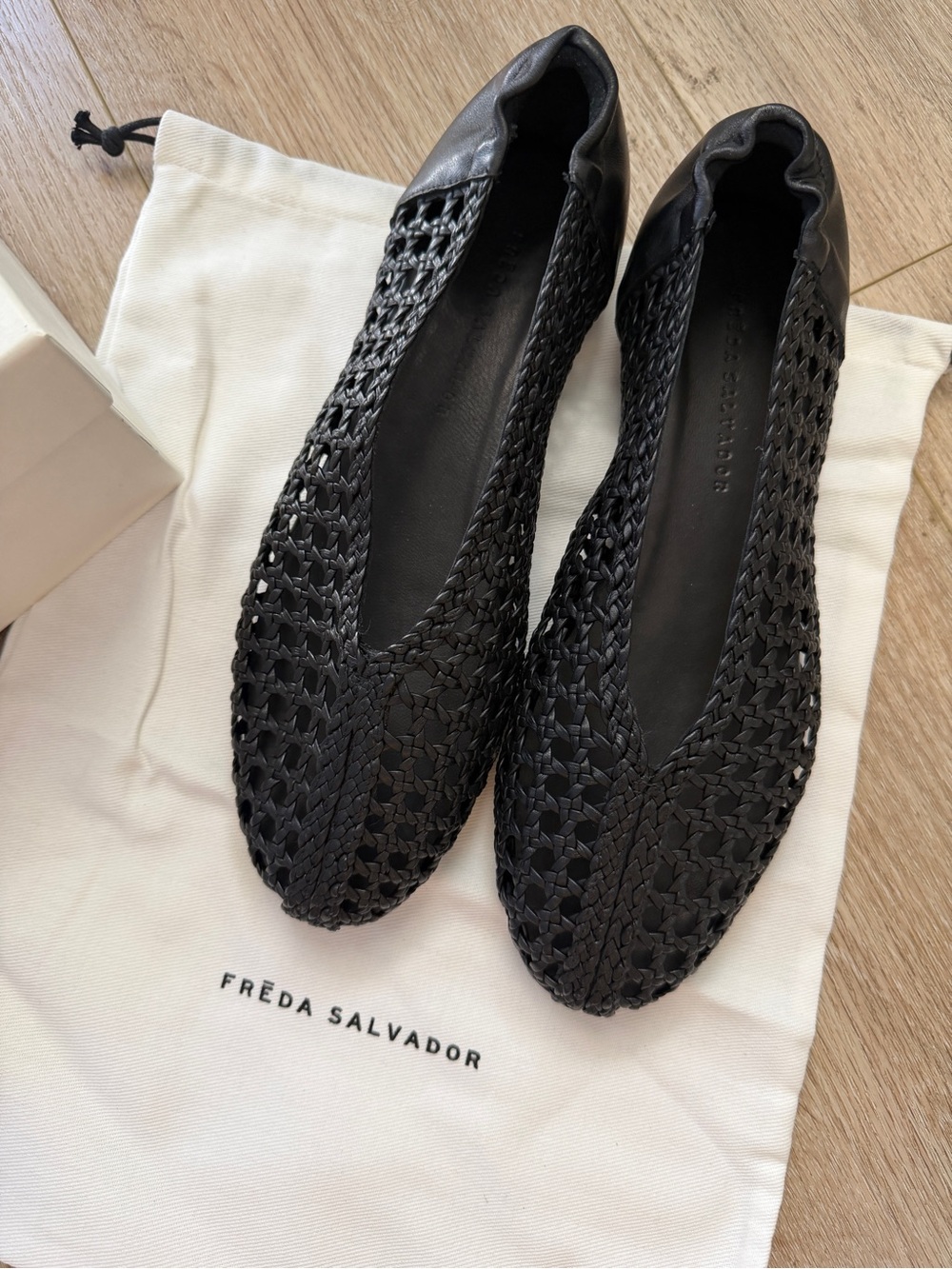 Freda Salvador Black Woven Ballet Flat - Picture 4 of 6